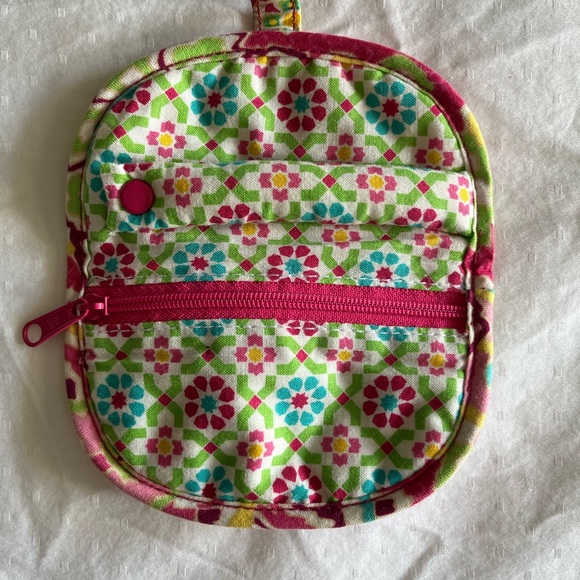 VERA BRADLEY PINK CAPRI QUILTED TRAVEL JEWELRY CASE. - Picture 3 of 5